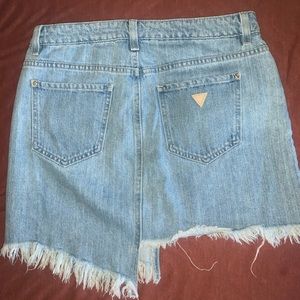 Guess asymmetrical Denim Skirt size 4